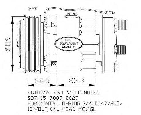 NRF 32133 Compressor, air conditioning